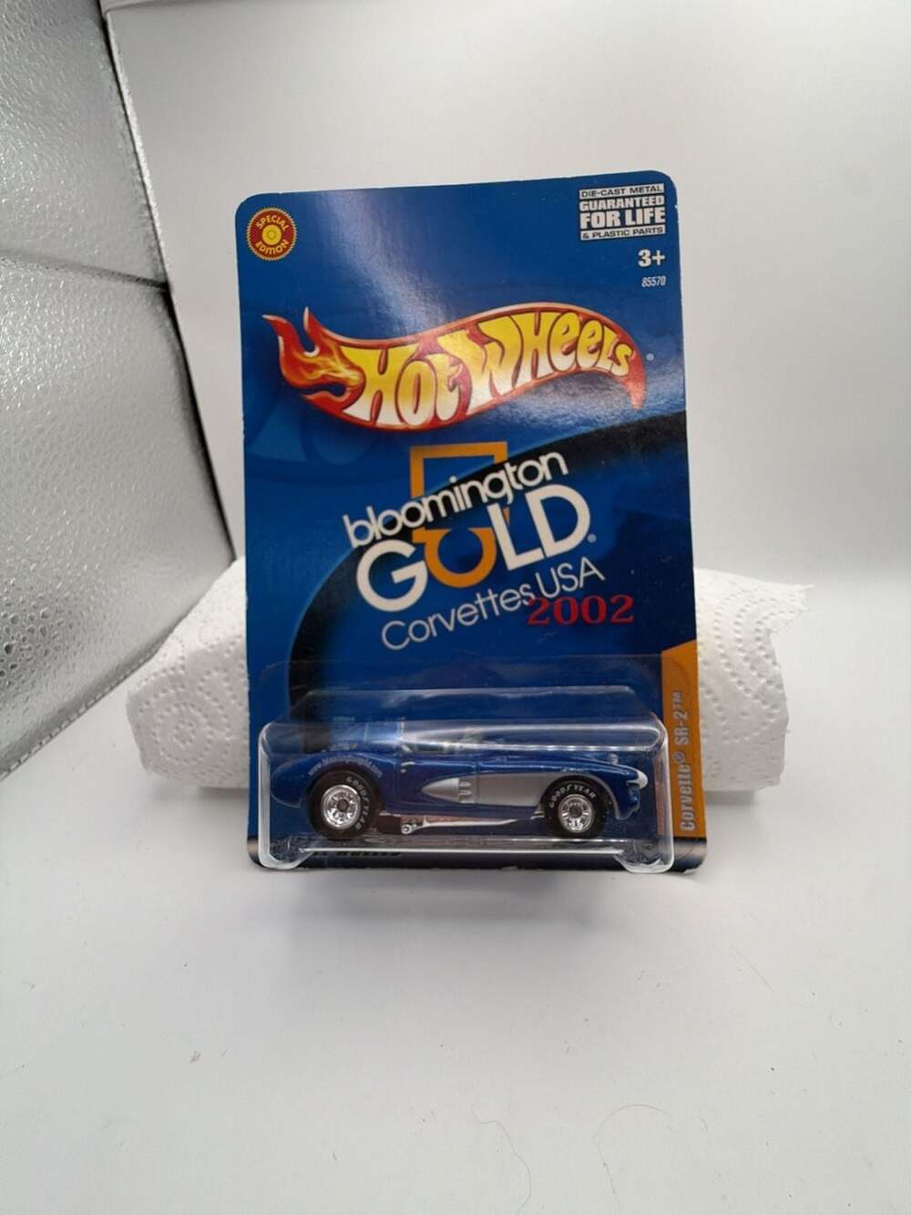 Hot Wheels 2002 Bloomington Gold Corvettes USA Corvette SR-2 Blue Metalflake